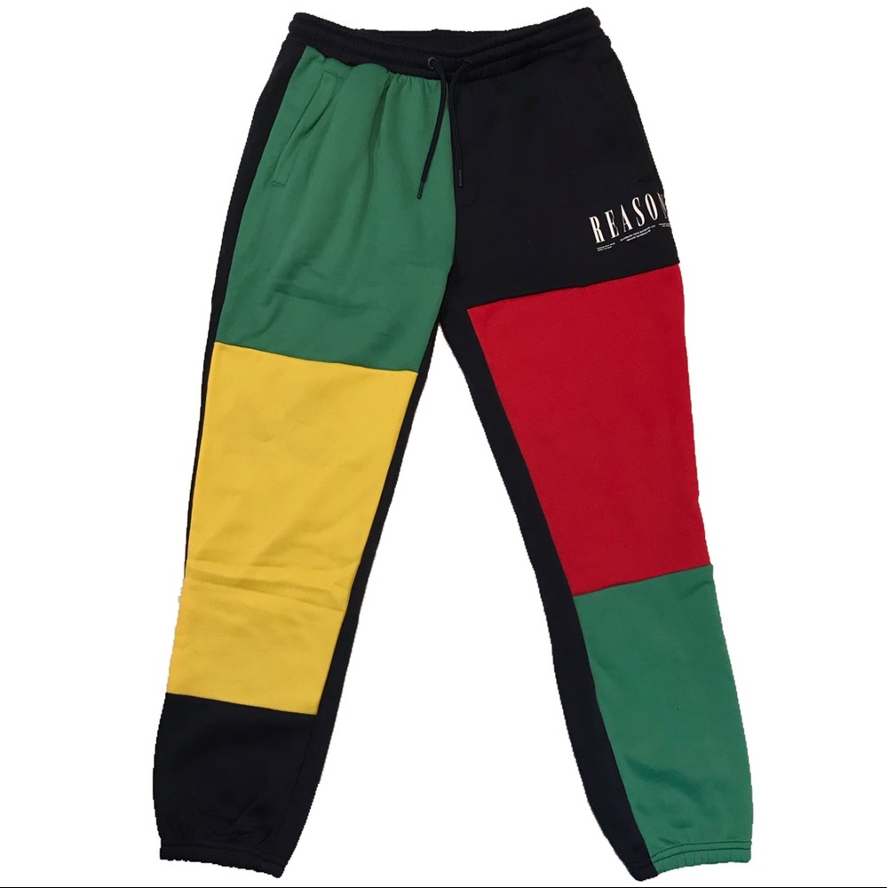 Men’s “Reason” sweat pants. Sizes S, M, and L.